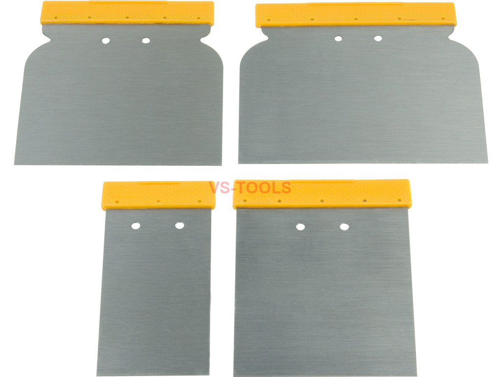 4pcs Scraper Set Steel Blades Putty Drywall Flexible Tapping